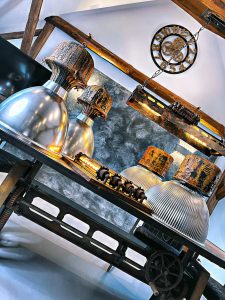 Rost- und Industrialdeko-Lampe 2